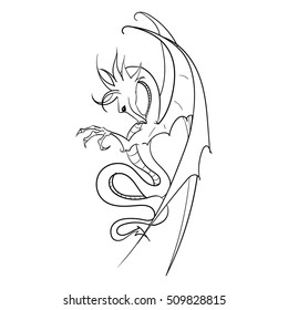 Dragon logo vector