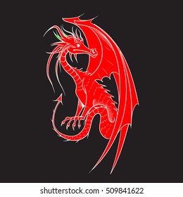 Dragon logo vector
