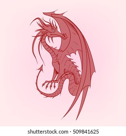 Dragon logo vector