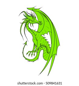 Dragon logo vector