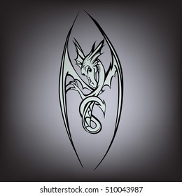 Dragon logo vector