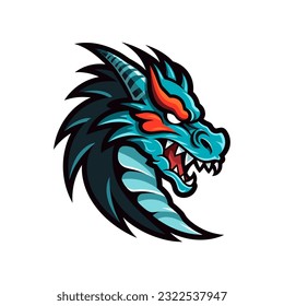 dragon logo vector clip art illustration