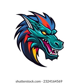 dragon logo vector clip art illustration