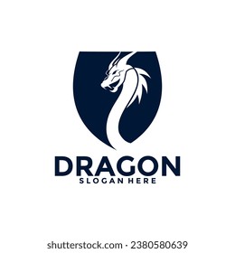 Dragon Logo vector, Creative Dragon Shield Logo vector template