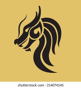 Dragon logo vector design template, dragon icon.