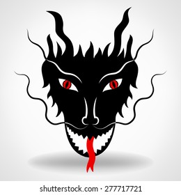 Dragon logo vector design template, dragon icon. 