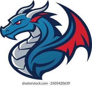 A dragon logo vector icon