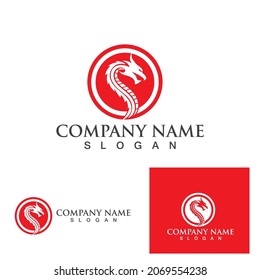 Diseño del icono del vector del logo Dragon