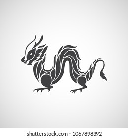 Dragon logo. Vector illustration.
