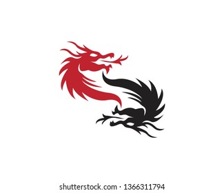Dragon logo vector illustration