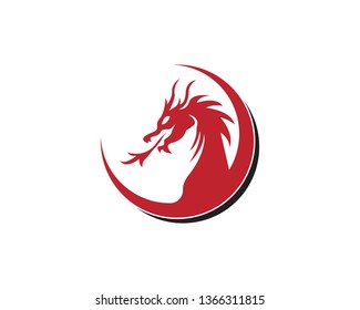 Dragon logo vector illustration