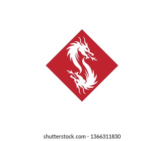 Dragon logo vector illustration