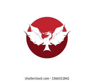 Dragon logo vector illustration