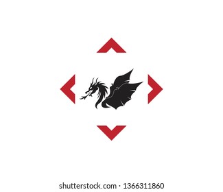 Dragon logo vector illustration