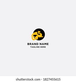 Dragon logo. Dragon Vector illustration