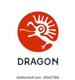Logo de Dragon, ilustración vectorial.