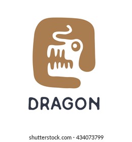 Logo de Dragon, ilustración vectorial.