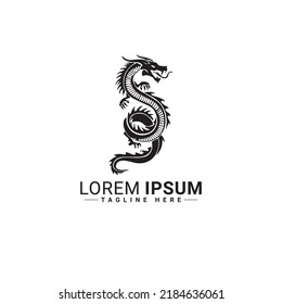 Drachenlogo, Vektorgrafik-Design 
