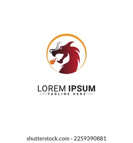 Diseño del vector del logo Dragon 