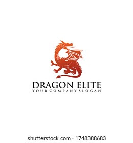 Dragon logo - vector illustration, emblem design on white background Dragon logo, Business card Elements for Brand Identity,Vector template