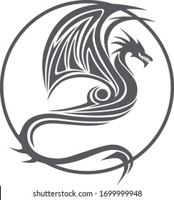 DRAGON LOGO VECTOR SYMBOL TATOO