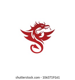 Dragon logo, vector logo template