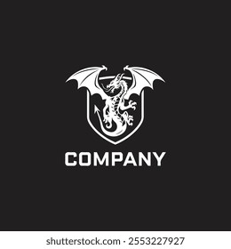 dragon logo vector template design
