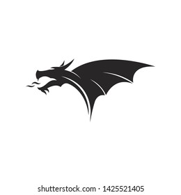Dragon logo vector template icon vector ilustration design 
