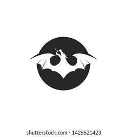 Dragon logo vector template icon vector ilustration design 