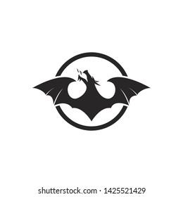 Dragon logo vector template icon vector ilustration design 