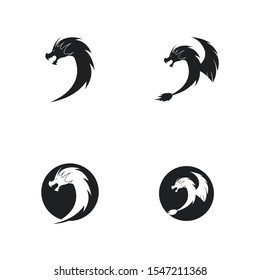 Dragon logo vector template illustration design