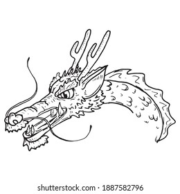 Dragon Lun. Vektorchinesischer Drache.