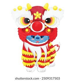 Dragon Lunar Chinese New Year hand draw vector design