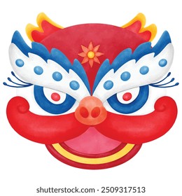 Dragon Lunar Chinese New Year hand draw vector design