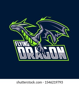 DRAGON MASCOT ESPORT LOGO DESIGN