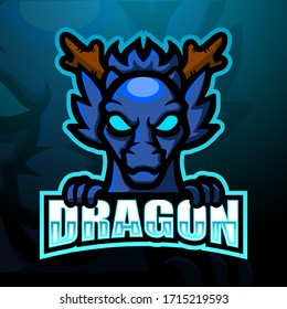 Dragon mascot esport logo design