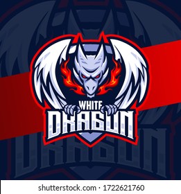 dragon mascot esport logo design