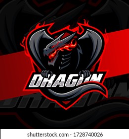 dragon mascot  esport logo design