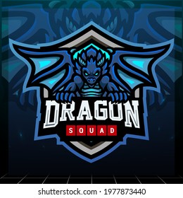Dragon mascot. esport logo design
