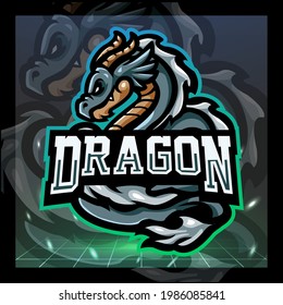 Dragon mascot. esport logo design