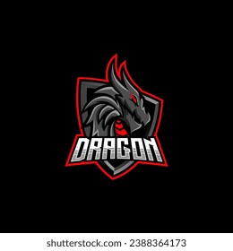 dragon mascot esport logo design gaming logo