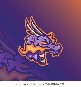 dragon mascot esport logo design