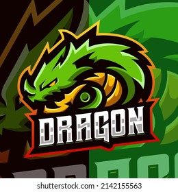 Dragon Mascot Esport Logo Template
