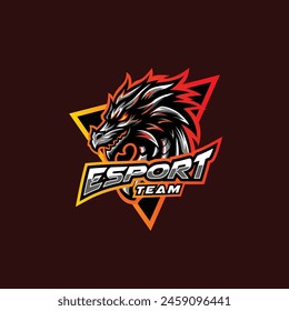 Dragon Mascot esport logo template