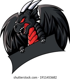 Dragon Mascot Gaming Logo Vector Premium