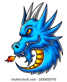 Dragon mascot logo design of illustration