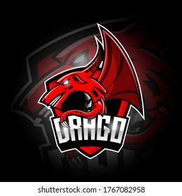 dragon mascot logo design vector with modern illustration 