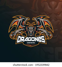 Dragon Mascot Logo Design Vector Modern Stock Vector (Royalty Free ...