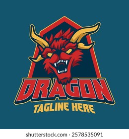 Dragon Mascot logo for esports and sports team