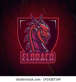 Dragon mascot logo for gaming or esport